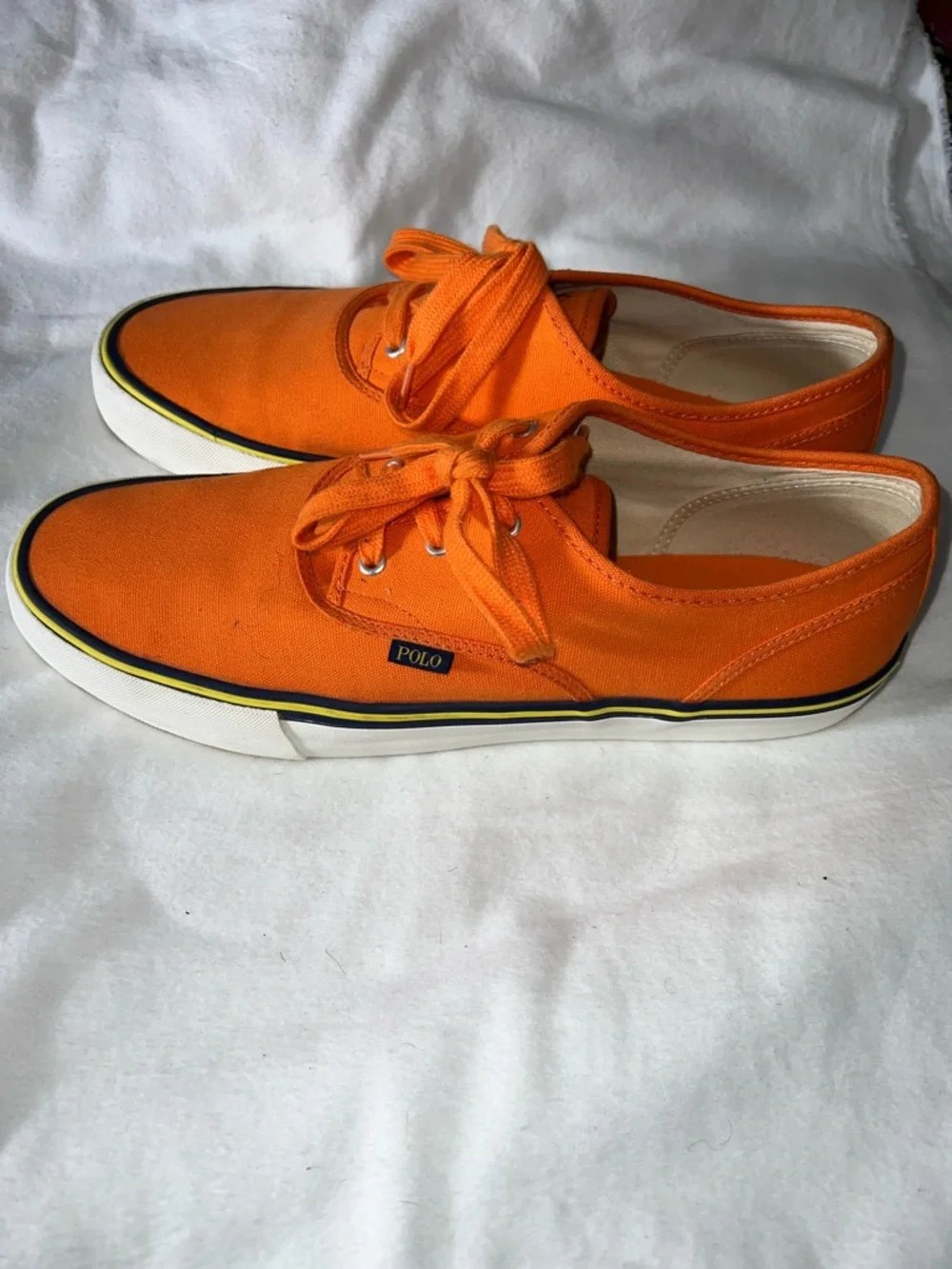 Polo by Ralph Lauren Orange Canvas Low-Top Sneakers “Size 15D”
